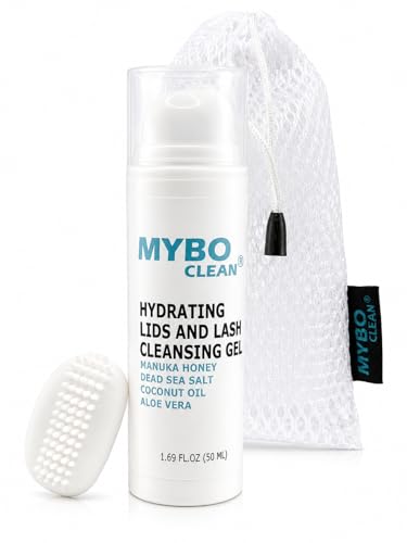 Myboclean Mybo Clean Eyelid Cleansing Brush for Sensitive Skin (1 Pc) + Hydrating Lids and Lash Cleansing Gel (1Pc) + Tr
