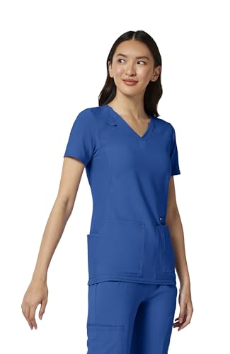 Cherokee Women's Medical Scrub Top Iflex V-Neck Knit Panel Top - Product Imagery