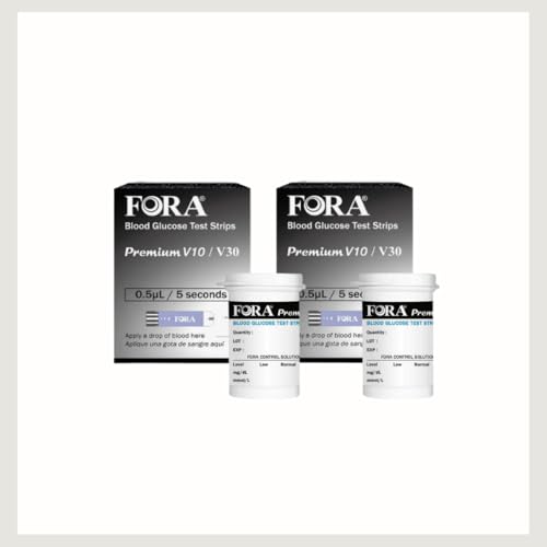 FORA Premium V10/V30/G30 Blood Glucose Test Strips - Product Imagery