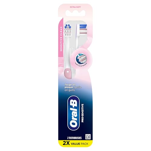 Oral-B Gum Care Sensitive toothbrushes, 2 Count tootbrush Extra - Product Imagery