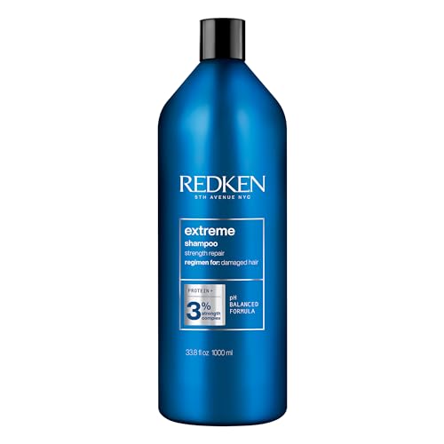 Redken Extreme Shampoo – For Damaged Hair, 33.8 Fl Oz – All Hair Colors, Citrus