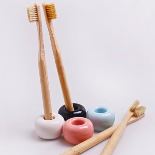 Gaia Guy Natural Bristle Bamboo Toothbrush (NO Nylon - Boar Hair - Product Imagery