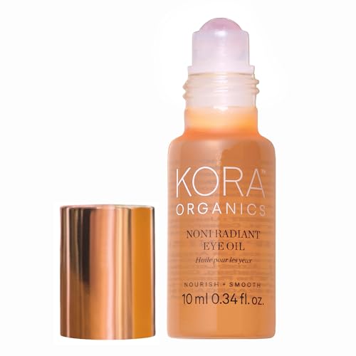 KORA Organics Noni Radiant Eye Oil with Rose Quartz Roller Ball - Product Imagery