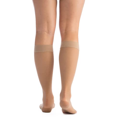 EvoNation Women's Sheer Knee High 15-20 mmHg Open Toe - Product Imagery