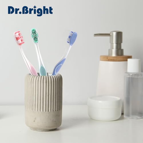Medium Toothbrushes for Adults with Tongue Scraper, 6 Pack - Product Imagery
