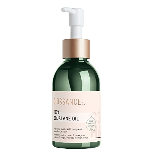 BIOSSANCE 100% Squalane Oil - Vegan Face & Body Oil Moisturizer - Product Imagery