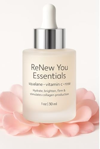 Squalane and Vitamin C Rose Serum. Anti Aging Anti Wrinkle - Product Imagery