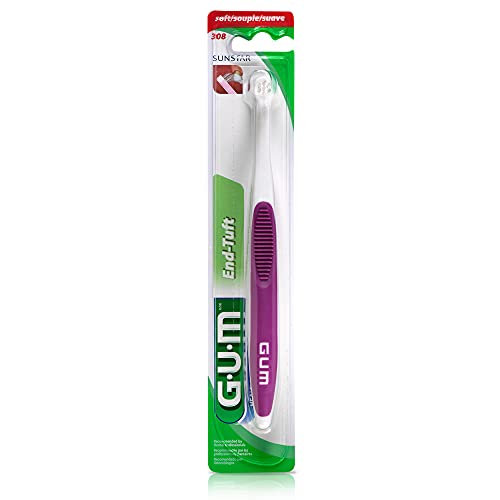GUM End Tuft Toothbrush, Soft, Extra-Small Head, 1 Count (6 Pack) - Product Imagery