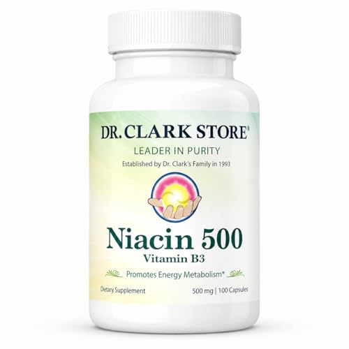 Dr Clark Store Niacin (Vitamin B3) Supplement – 500mg, 100 - Product Imagery