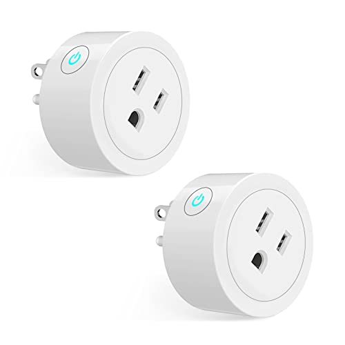 MoesGo Smart Dimmer Plug, WiFi Plug in Dimmer for Lamps, White, 2 Pack