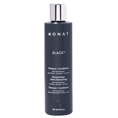 MONAT Black Shampoo + Conditioner – A 2-in-1 Formula for Optimal Hair Care in One Step – Cleanses, Conditions, and Promo