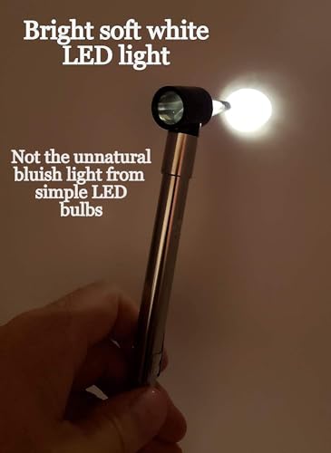 Third Generation Dr Mom Slimline Stainless LED Pocket Otoscope - Product Imagery