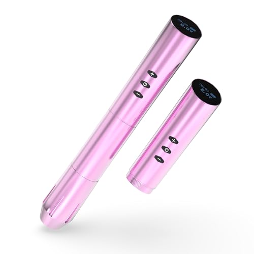 OFEYLE 109 Wireless Tattoo Pen Machine Rotary Tattoo Gun with 2PCS Replaceble Batteries Coreless Motor Digital Display C