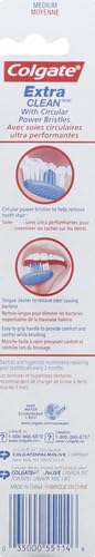 Colgate Extra Clean Toothbrush, Medium, Colors May Vary - Product Imagery