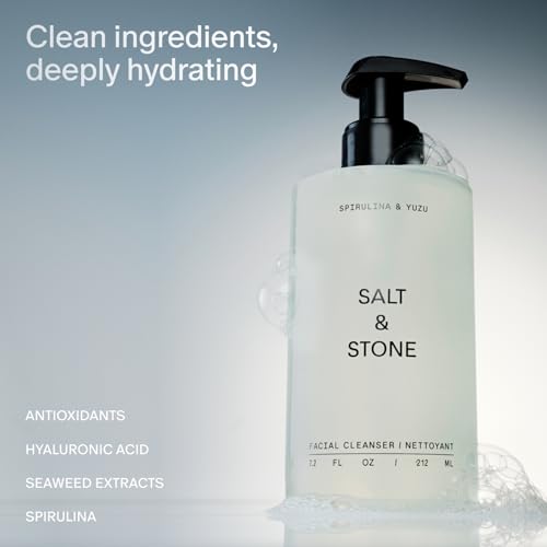 Salt & Stone Facial Cleanser, Gentle Face Wash for Women & Men - Product Imagery