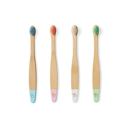 Wild & Stone Organic Baby Bamboo Toothbrushes | 4 Pack | Soft - Product Imagery