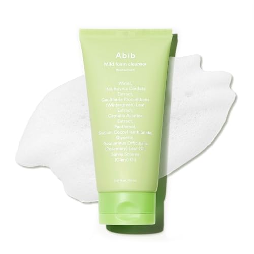 Abib Mild Foam Cleanser Heartleaf Foam 5.07 fl.oz, Low pH - Product Imagery
