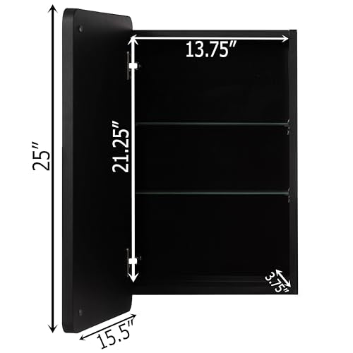 Basicwise Multi-Purpose Aluminum Bathroom Storage Medicine - Product Imagery