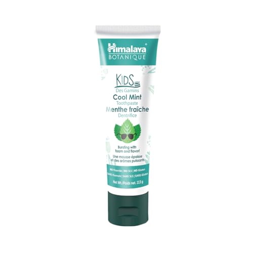 Himalaya Botanique Kids Toothpaste, Cool Mint, Fluoride-Free, - Product Imagery