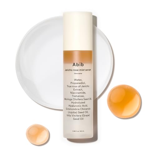 Abib Jericho Rose Mist Serum, Glow Spray 3.38 fl oz I Vegan Collagen, Creamides I Face Moisturizer, Radiance Booster, Ko
