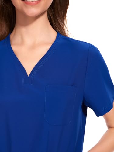 COZYFIT Scrubs for Women Set - Curved V-Neck Top & Jogger Pants - Product Imagery