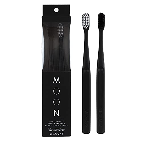 MOON Soft Bristle Toothbrush 2-Pack - Extra Soft Toothbrushes - Product Imagery