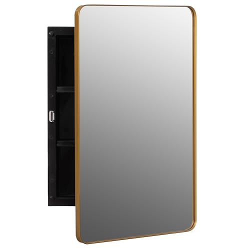 Basicwise Plastic Medicine Cabinet with Beveled Edge Mirror Door - Product Imagery
