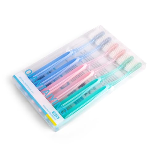 Extra Soft Toothbrush 6-Pack, Regular Head (3 Colors - 2 Each) - Product Imagery