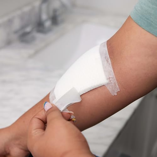 BAND-AID Brand Cushion-Care Gauze Pads, Large Size, 4 in x 4 in, - Product Imagery