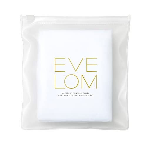 EVE LOM Muslin Cloth - Facial Cleansing Cloth, Set of 3 – White, Cotton, 3 Count (Pack of 1)