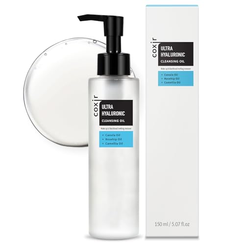 coxir Ultra Hyaluronic Cleansing Oil, Hydrating Makeup Remover, - Product Imagery