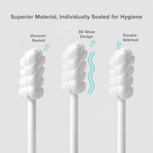 Baby Tongue Cleaner, 60pcs, Disposable Infant Toothbrush, - Product Imagery
