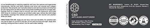 C60 Anti-Aging Moisturizer Face Cream 50ml with Hyaluronic Acid, - Product Imagery