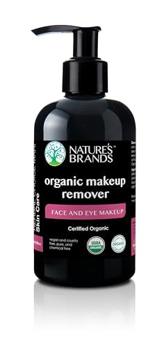 Nature's Brands Organic Makeup Remover by Herbal Choice Mari; 8 Fl Oz BPA Free Plastic Bottle – Sweet Orange & geranium 