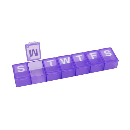 EZY DOSE 7-Day AM/PM Push Button Pill Case and 7-Day Pill - Product Imagery