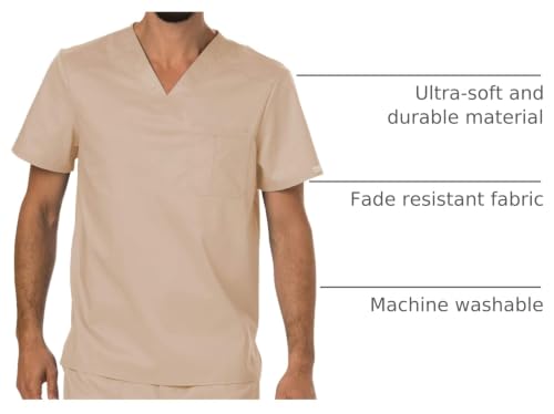 Cherokee WW Revolution Scrub for Men's Tuckable V-Neck Top 1 - Product Imagery