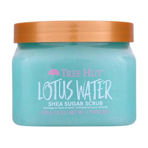 Tree Hut Shea Sugar Scrub, Lotus Water, 18 oz - Product Imagery