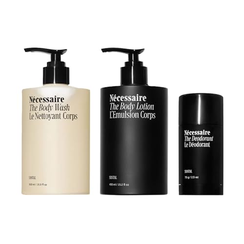 The Body Essentials Set Santal. Body Wash, Body Lotion, Deodorant - Product Imagery