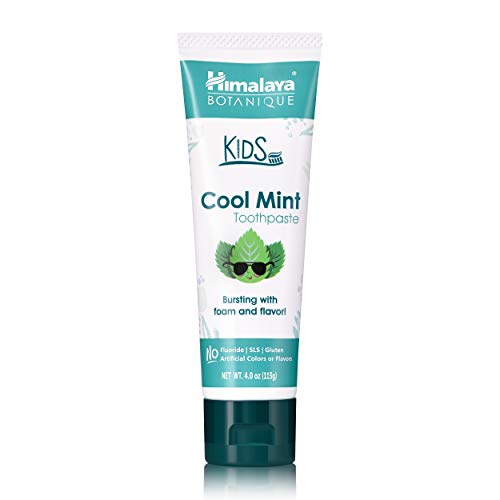 Himalaya Botanique Kids Toothpaste, Cool Mint, Fluoride-Free, - Product Imagery