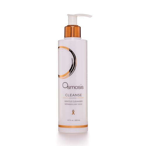 OSMOSIS Cleanse Gentle Face Wash, Dry & Sensitive Skin, Gel, 6.7 Fl Oz – Lavender and Peppermint