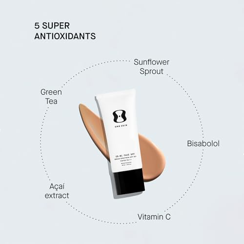 oneskin Face SPF 30+ | Broad Spectrum Tinted Mineral Sunscreen, - Product Imagery