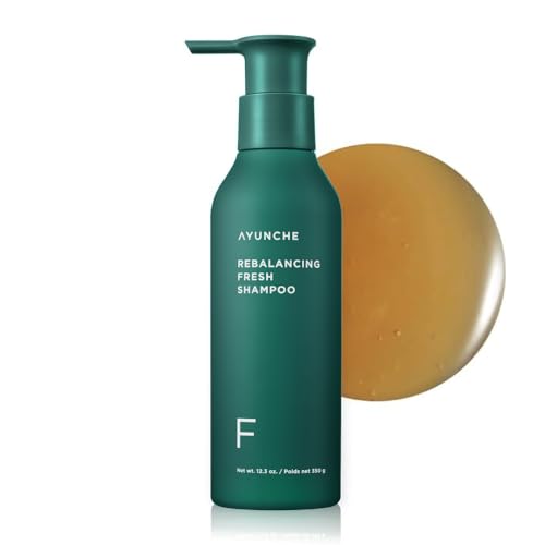 AYUNCHE Rebalancing Shampoo Fresh - Instant Cooling Korean Shmpoo, 11 fl.oz – All Hair Colors, Regrowth Cooling