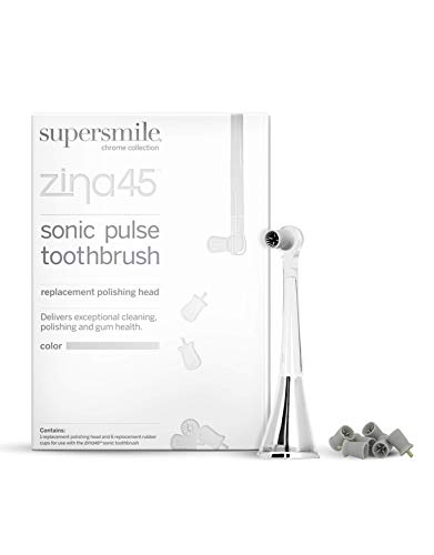 Supersmile Zina45 Replacement Polishing Head, Silver, Professional Tooth Polisher with Silicone Prophy Cup, Fits Zina45 