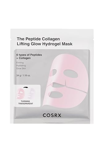COSRX Pink Peptides Collagen Lifting Glow Hydrogel Face Masks - Product Imagery