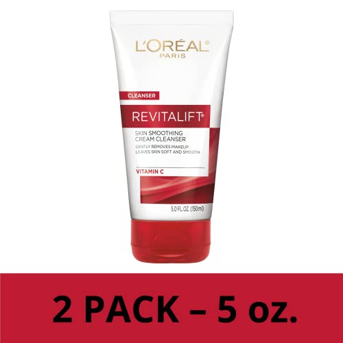 L'Oreal Paris Revitalift Daily Cream Cleanser, Gentle Makeup - Product Imagery
