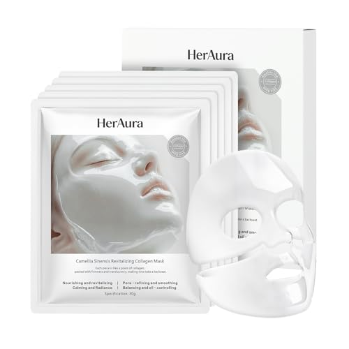 Collagen Face Mask Skin Care 5-Pack Camellia Sinensis and - Product Imagery