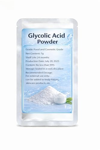 Glycolic Acid Powder 1 Oz/29g – 99% Pure Cosmetic Grade,DIY - Product Imagery