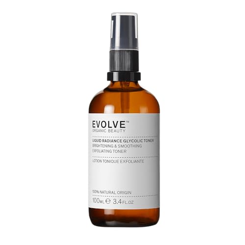 Evolve Organic Beauty - Liquid Radiance Glycolic Toner (3.4 fl oz | 100 mL) – Orange Water, 3.4 Fl Oz (Pack of 1)