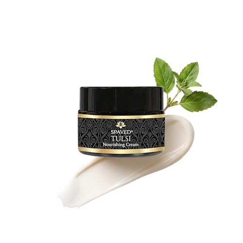 SPAVED Tulsi Face Cream 1.7 oz – Anti-Aging, Barrier Support & Hydrating Moisturizer with Shea Butter, Aloe Vera & Vitam
