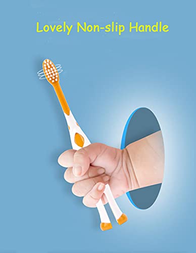 newrichbee 8 Packs Kids Toothbrush,Extra Soft Lovely Deer - Product Imagery